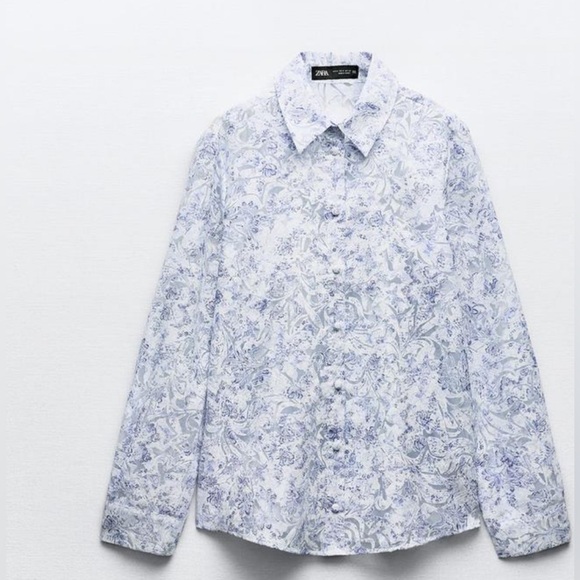 DEVORÉ PRINTED SHIRT, Zara | Size Medium - Picture 3 of 8